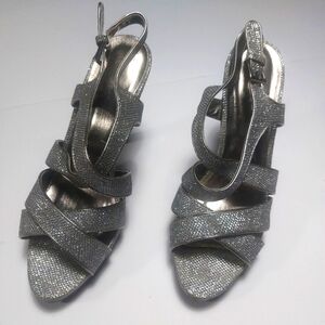 CHARMING CHARLIE Women's Silver High Heels Size 8.5M